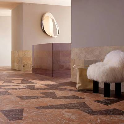 Allura Material 0.70mm - Tiles 50cm x 50cm - Peach Marble - B4