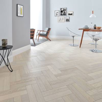 Woodpecker Goodrich Oak Parquet - Whitened Oak (Brushed & Matt Lacquered)