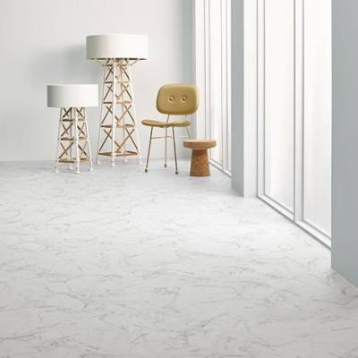 Allura Material 0.55mm - Tiles 100cm x 100cm - White Marble