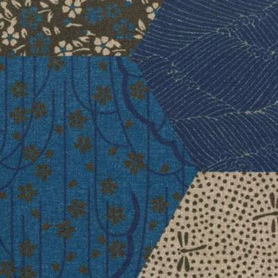 Flotex Vision Floral (2m wide) - Ecosystems Kimono Blue