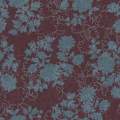 Flotex Vision Floral (2m wide) - Silhouette Berry
