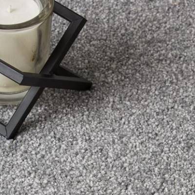 LUXURY 16mm THICK Dense Hardwearing Black Silver Grey 4m Wide Saxony Carpet 