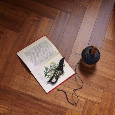 Woodpecker Oxwich Herringbone Bamboo Flooring - Herringbone Coffee Strand
