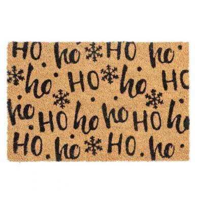 Ho Ho Ho Christmas Natural Coir Door Mat (600mm x 400mm)