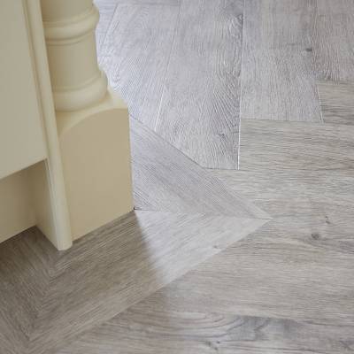 Signature Wood Parquet LVT - 0.55mm Wear Layer by Remland - Smoked Grey Parquet