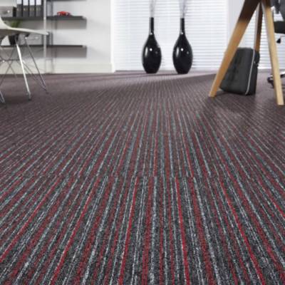JHS Sprint Commercial Grade Carpet Tiles - Flame Stripe
