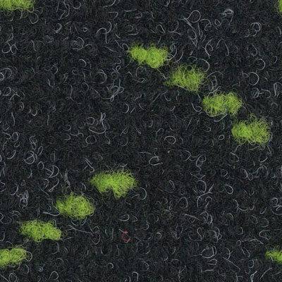 Rawson Laser Light Heavy Duty Carpet Tiles - Black & Lime 