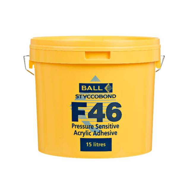 F Ball & Co F46 Pressure Sensitive Vinyl & LVT Adhesive - 15ltr