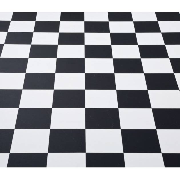 Rhinofloor Xl Supergrip Marwell Black, Black And White Tile Effect Laminate Flooring
