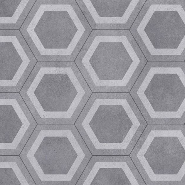 Tarkett Honeycomb Grey Tile Vinyl