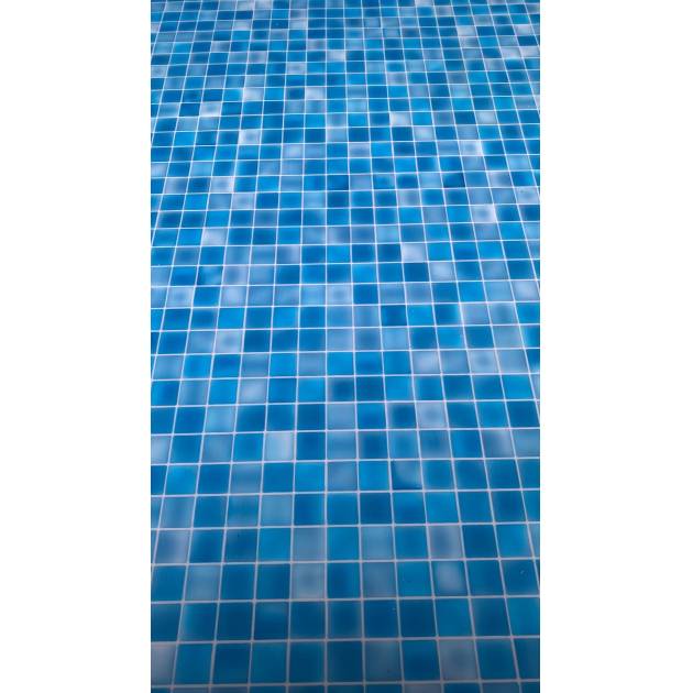 Eternal Aqua Blue Mosaic Vinyl (2m wide)