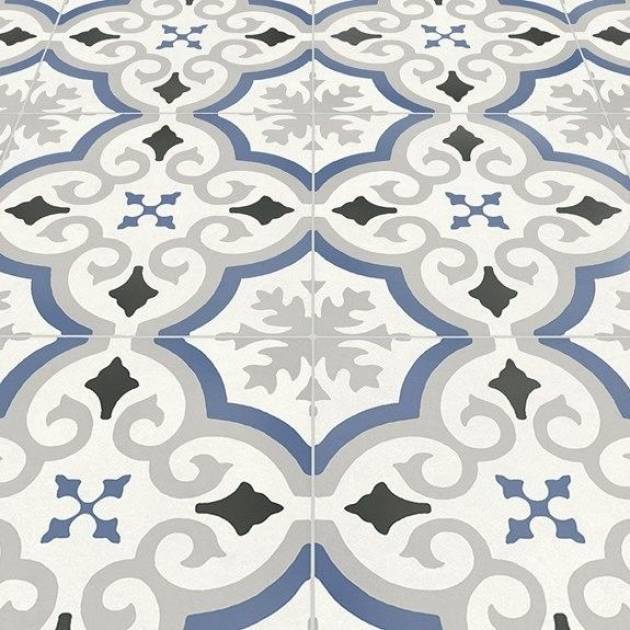 Mediterranean Tile Vinyl by Remland (3.6m x 3m)