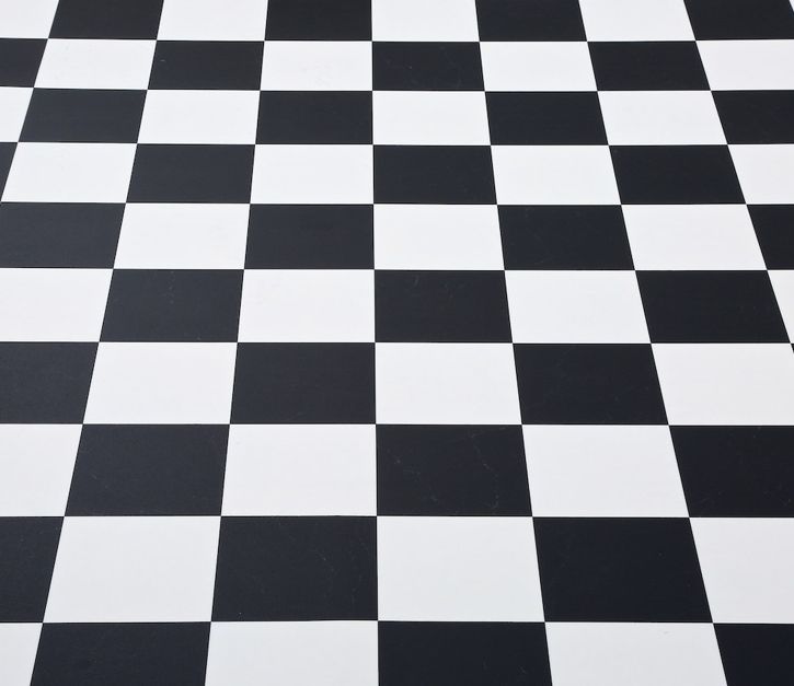 Rhinofloor Xl Supergrip Marwell Black, Chess Board Vinyl Flooring