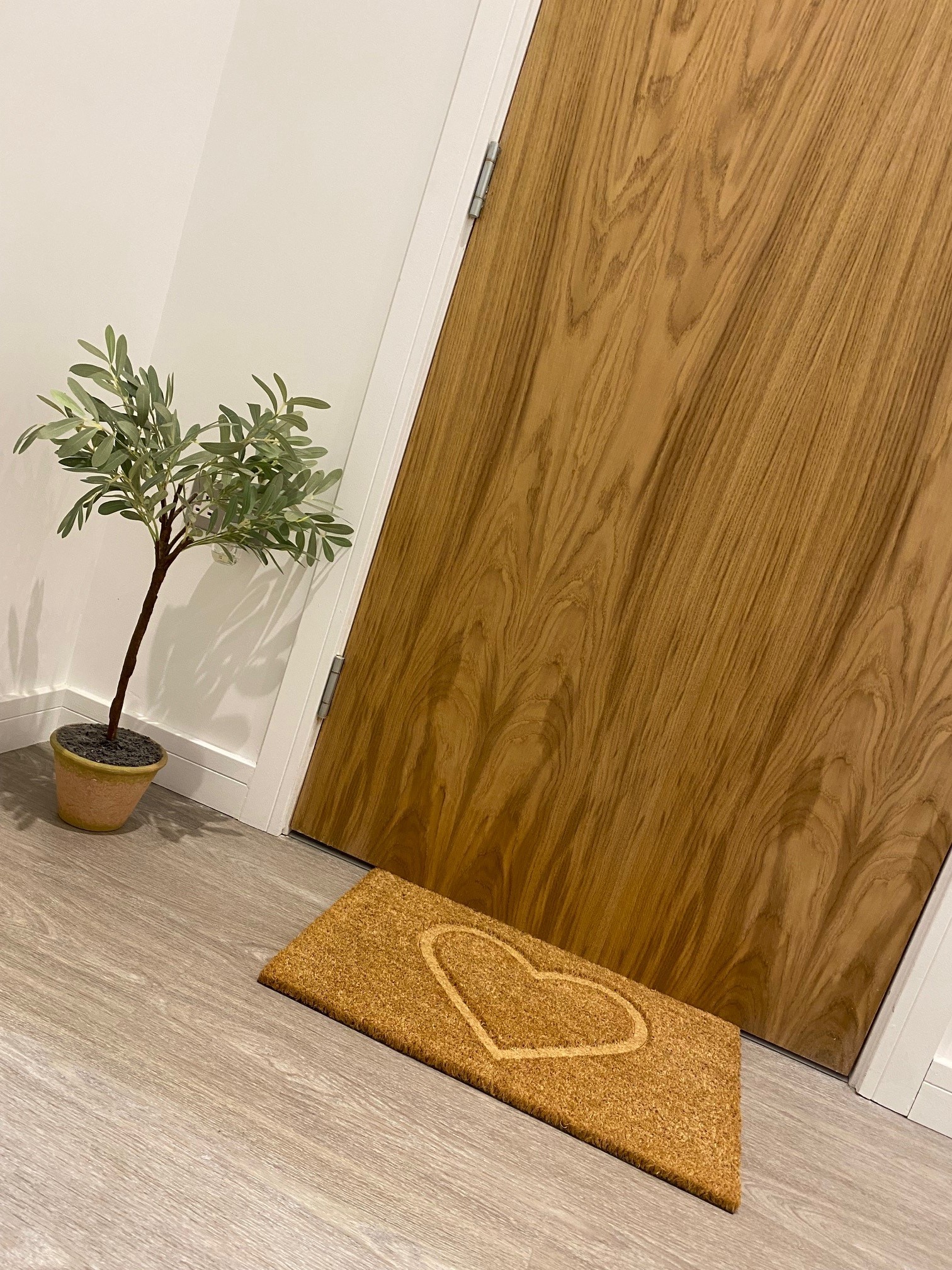 Embossed Heart Coir Door Mat SPECIAL OFFER